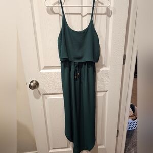 Elegant Green Sleeveless Dress
